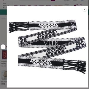 ❤️ BNWT. Valentino Logo Fringe Scarf/ Belt.